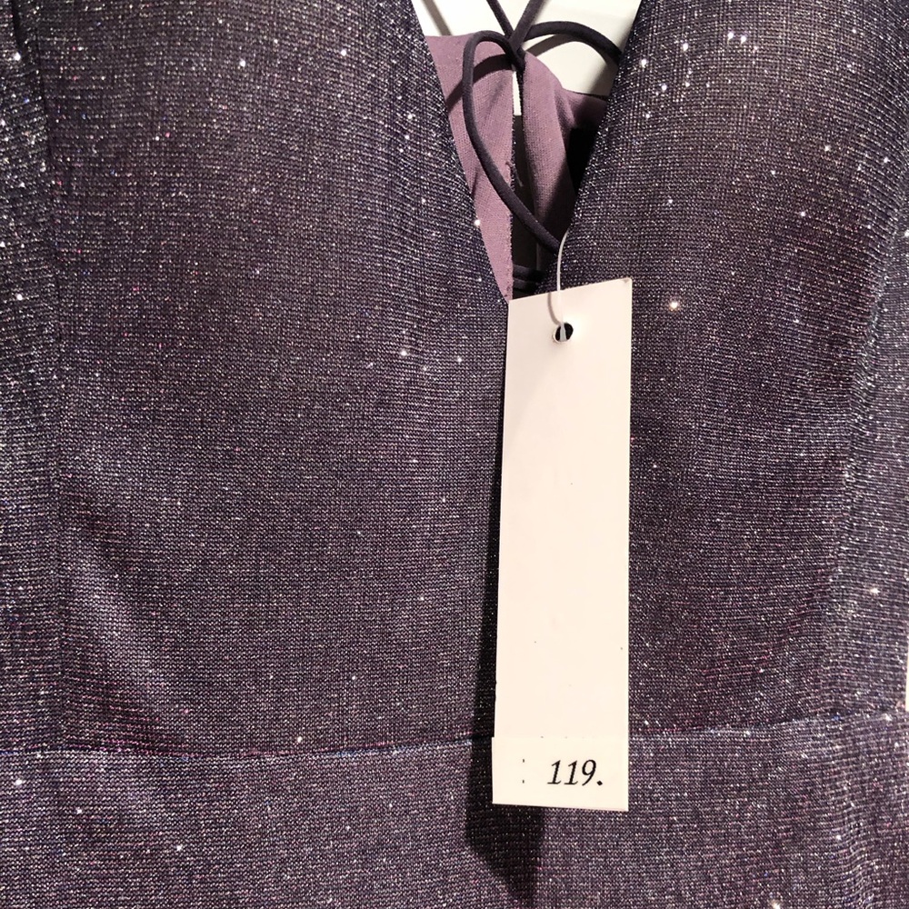 NWT Entry Purple Shimmer Dress - Picture 3 of 12